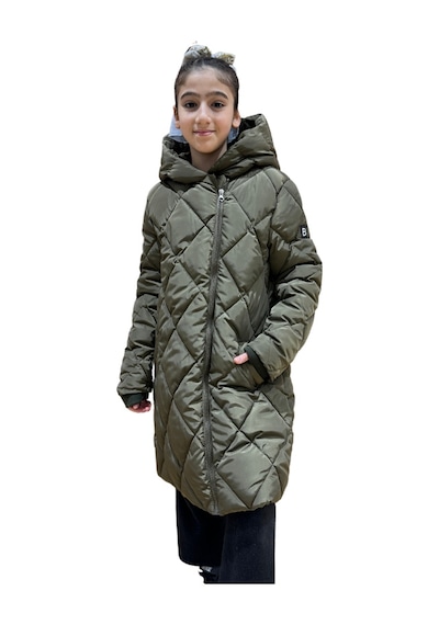 Benitto Kids Kız Çocuk Kapüşonlu Kaban 51329 Haki