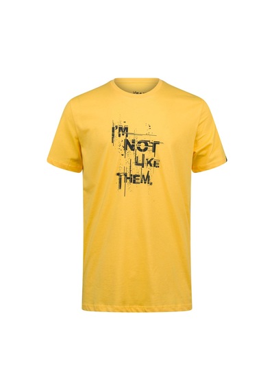 2as Alex Baskılı Erkek Sıfır Yaka T-shirt 035 Sarı