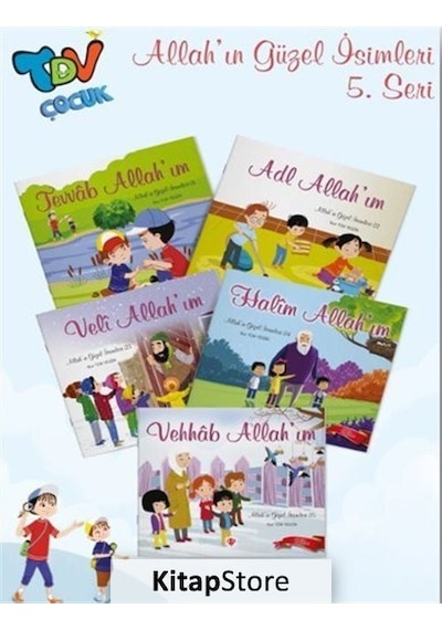Allahın Güzel İsimleri 5. Seri Seti - 5 Kitap Takım - Nur Tok Yegin - Türkiye Diyanet Vakfı Yayınları