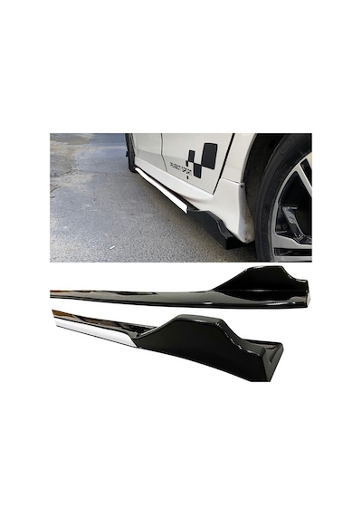 Seat Cordoba 1993-2003 Beyaz Şeritli Renkli Yan Marşpiyel 2 Adet Piona Black