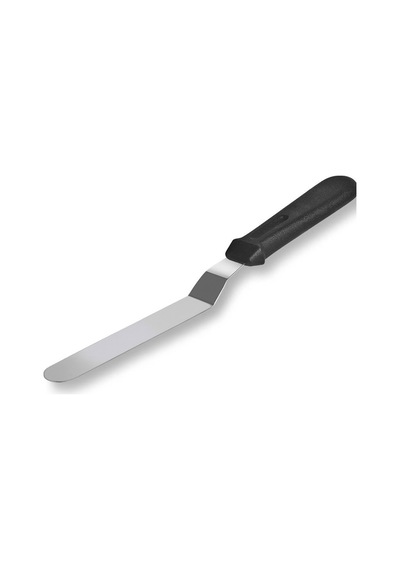 Narkalıp Paslanmaz Çelik Eğik Pasta Sıvama Spatulası Oval Uçlu Orta Boy Çelik Gri Diğer