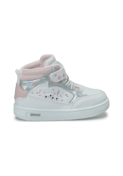 Kinetix Drep Hı B Beyaz Kız Çocuk High Sneaker Beyaz-a Pembe