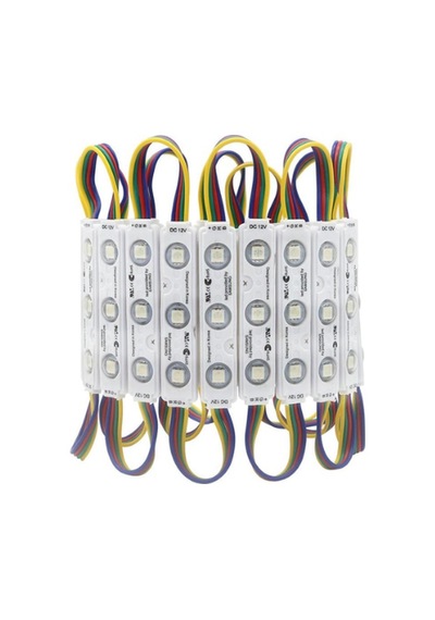 3 Lü Rgb Lensli Modül Led Samsung 12 Volt 0.72 Watt 10 Adet