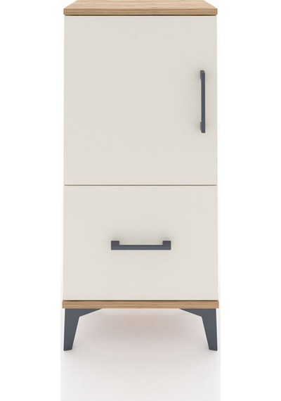Arges Komodin 2 Raflı Tek Çekmeceli Tek Kapaklı 44x30x96 Çam-aytaşı Atlas Çam