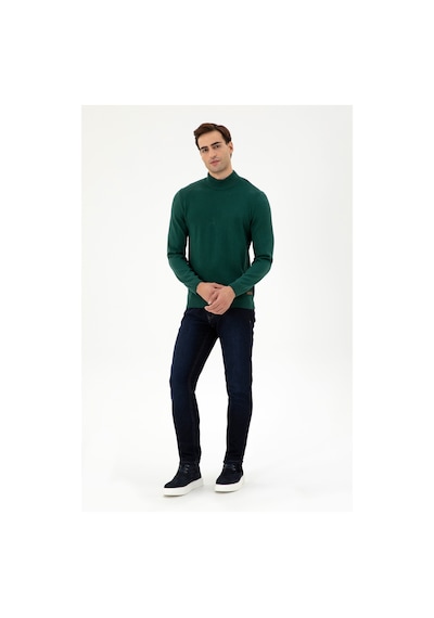 U.S. Polo Assn. Erkek Slim Fit Balıkçı Yaka Taş Kazak 50297038-VR079