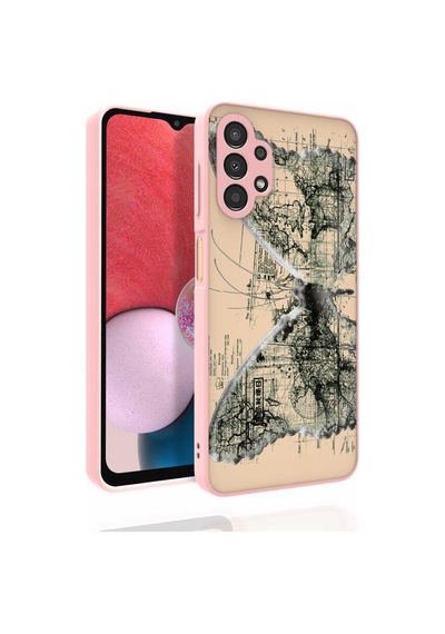 Zore Samsung Galaxy Uyumlu A13 4g Kılıf Desenli Kamera Korumalı Parlak Omsy Nora Kapak - No4