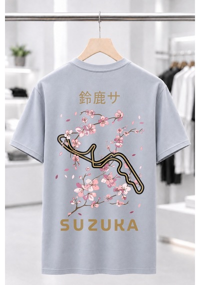Bayloranzzo Suzuka %100 Pamuk Heavy Cotton Premium Kalite Unisex Tişört Gri