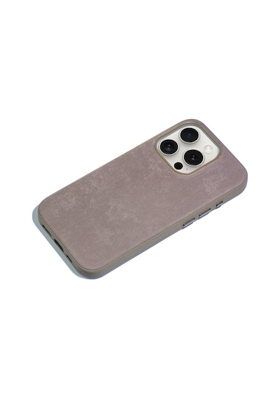 Apple Uyumlu iPhone 15 Pro Max Kılıf Case, Mikro Fiber Dış Ve Kadife İç Yüzeyli, Microfiber Cover Kahvrngi