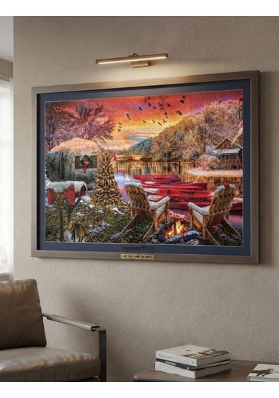 Kar Masalı Ve Göç Yolu İkili Set - 2 X 1000 Parça Manzara İkili Puzzle Seti