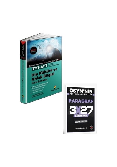 Aydın 2027 Tyt Ayt Din Kültürü Ve Ahlak Bilgisi Konu Özetli Soru Bankası+ Evp Akademi Paragraf