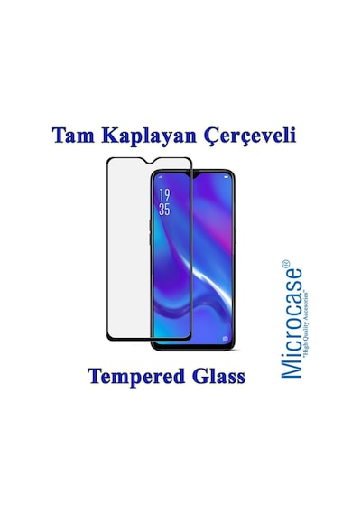 Microcase Oppo Rx17 Neo Tam Kaplayan Çerçeveli Tempered Ekran Cam