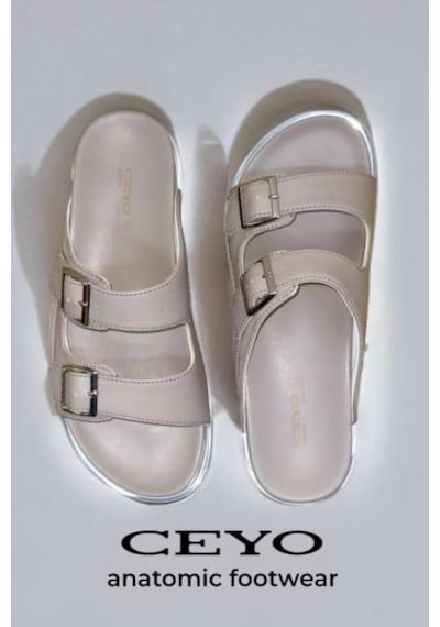 Ceyo 9988-8 Anatomik Taban Kadın Terlik Vizon 36-40 Vizon