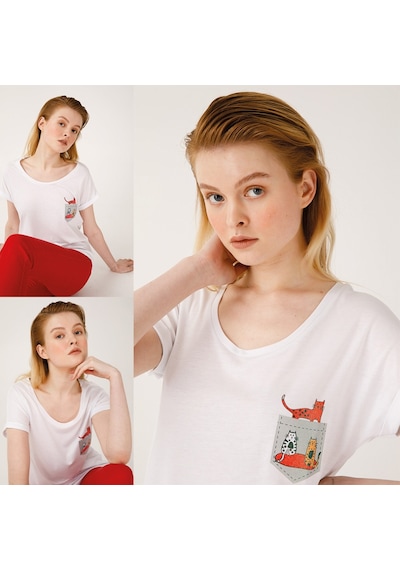 Biggdesign Cats Cepte Kedi T-Shirt