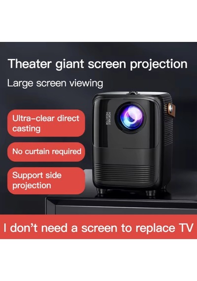 Akıllı Projeksiyon Cihazı 4k Destekli, Android Tv, Wifi & Bluetooth Bağlantılı 1080p Ev Sineması D