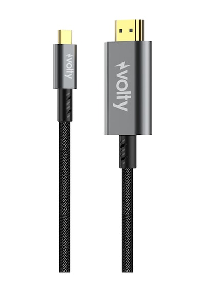 Type-c To Hdmı 4k 60hz Görüntü Aktarıcı 12gbps, 1.8m, Hdr, Örgü, Altın Uçlu V0302003