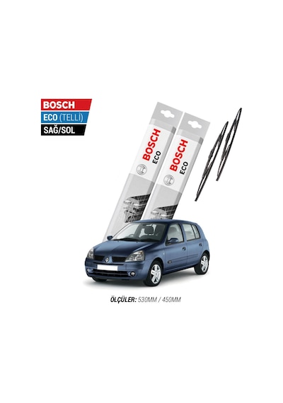 Renault Clio 2 Silecek Takımı 1998-2005 Bosch Eco