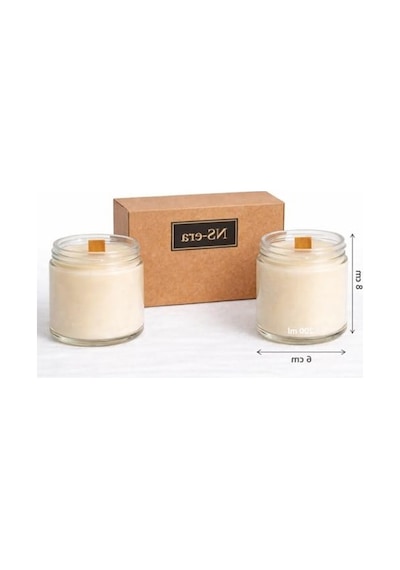 Sandalağacı Kokulu Dekoratif Ahşap Fitil, 200 Ml Hediyelik Set 2.8 L