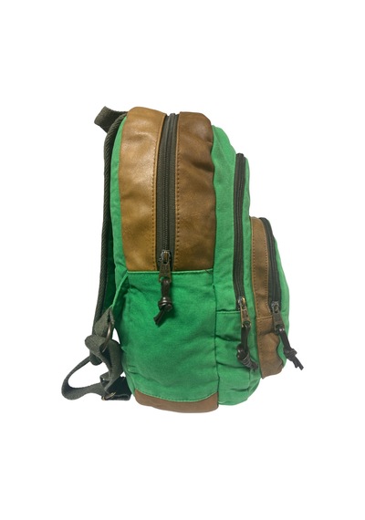 Old Cotton Cargo Kaliteli Siyah Vintage Salaş Baskılı Disayn Günlük Gezi Okul Sırt Çantası Revilla Bag 28x38cm Yeşil