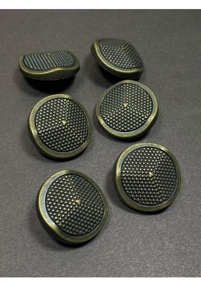 Kaban Manto Düğmesi / Metalize Plastik Düğme / Oksit 3 Cm 6 Lı