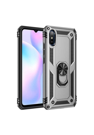 Xiaomi Redmi 9a Kılıf Zore Vega Kapak Gri