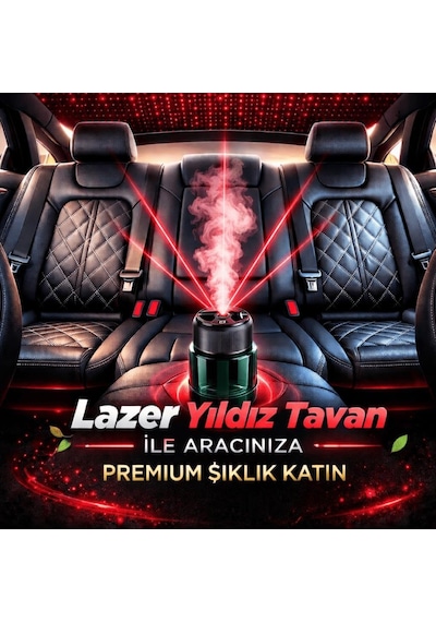 Coofbe Otomatik 160ml Şarjlı Araç Aroma Difüzör Oto Kokusu Işıklı Ev Oda Araba Koku Makinası Aromaterapi