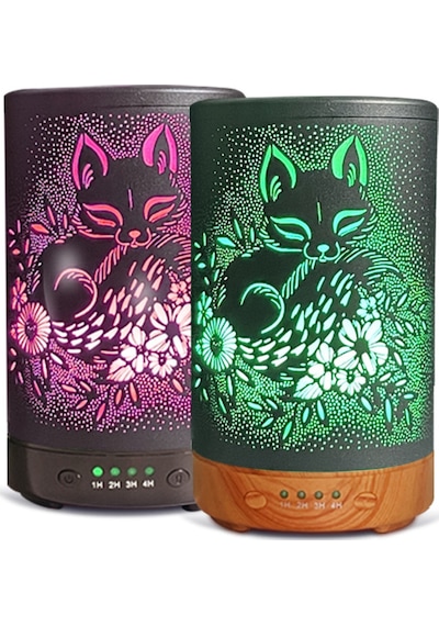 200 Ml Oda Hava Nemlendiricisi Rgb Işık Gece Lambalı Desenli Zaman Ayarlı Kumandalı Nemlendirici