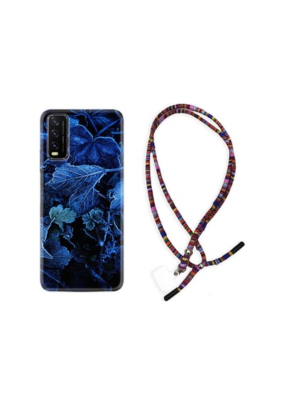 Vivo Y20S Kılıf Rasta Boyun Askılı Blue Foid 1628