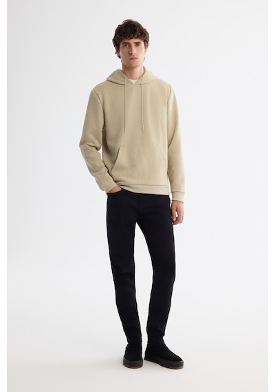 Avva Erkek Bej Kapüşonlu Baskılı Elastan Regular Fit Sweatshirt A42y1332