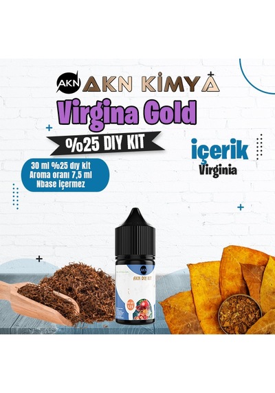 Virginia Gold Yoğun Dıy Kit Gıda Aroması %25 Oranda Aroma İçerir Hazır Değildir 30 Ml
