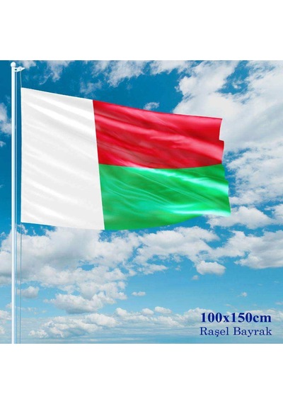 Madagaskar Bayrağı - 100x150 Cm 1 Metre X 1,5 Metre - Raşel Kumaş 1