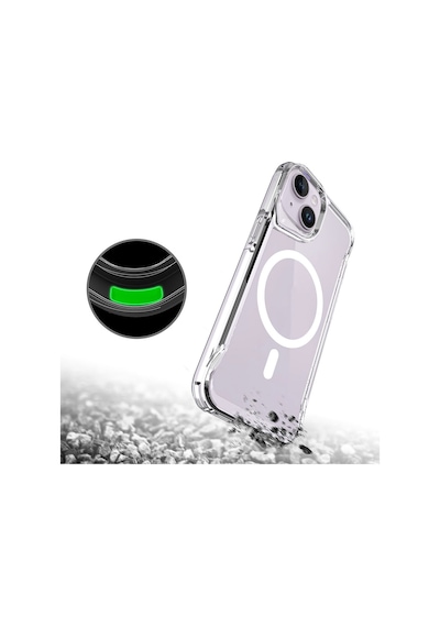 Apple Uyumlu iPhone 15 Hptk Magsafe Şarj Özellikli T-max Magsafe Kılıf-renksiz Renksiz Renksiz