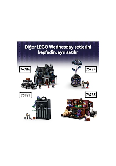 LEGO® Wednesday Nevermore Akademisi 76788 - 10 Yaş ve Üzeri Çocuklar için Mikro Figür İçeren Oyuncak Yapım Seti (890 Parça)