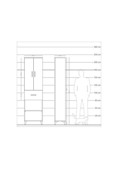 Arges Dolap 2 Raflı Tek Çekmeceli Tek Askılı 60x30x221 Antrasit-çam Antrasit Arges Dolap 2 Raflı Tek Çekmeceli Tek Askılı 60x30x221 Antrasit-çam Antrasit