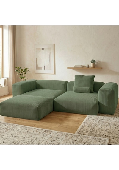 Relax Köşe Koltuk Takımı Sünger Koltuk Kanepe Divan Yeşil
