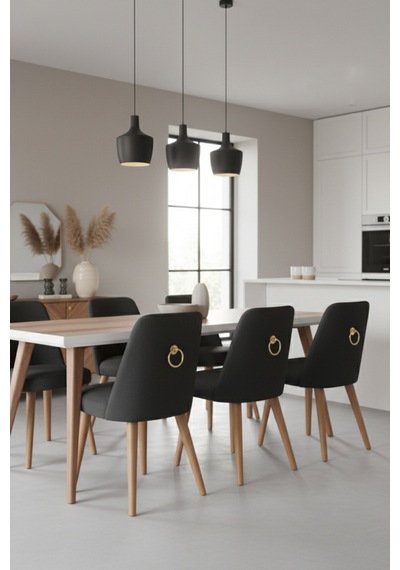 Halka Sarkaç Kulp - Altın Sarı Sandalye Arkası Mobilya Kulbu - Üstten Vidalı - 60 Mm Çap Altın Sarı