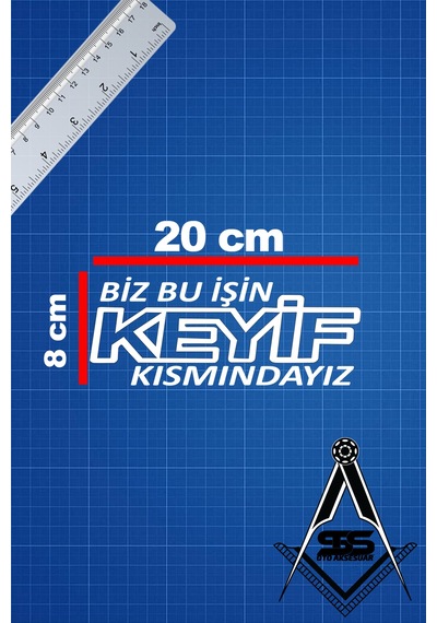 Biz Bu İşin Keyif Kısmındayız 20x8 Jdm Yazı Araba-motosiklet Cam Etiket Sticker Beyaz Renk Beyaz