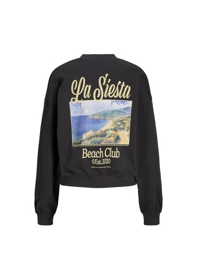 Jack & Jones Kadin Sirt Baskili Sweatshirt - Gia - 12290097 Phantom