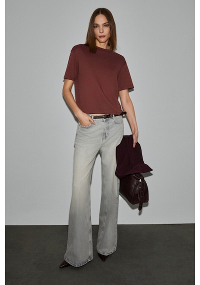 Grımelange Colena Kadın Organik Pamuklu Bisiklet Yaka Oversize Fit Kısa Kollu Kiremit Rengi T-shirt Kiremit Grımelange Colena Kadın Organik Pamuklu Bisiklet Yaka Oversize Fit Kısa Kollu Kiremit Rengi T-shirt Kiremit