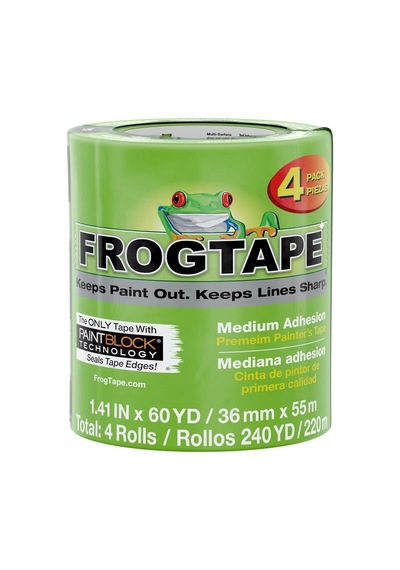 Frogtape Çok Yüzeyli Boyacı Bandı, Paıntblock Teknoloji, 3.6 Cm X 54.9 M, Yeşil, 4 Rulo 240660