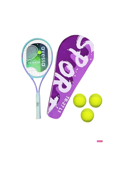 Avessa Tr-27 Tenis Raket Set Her Yaş İçin Uygun Mor + 3 Top