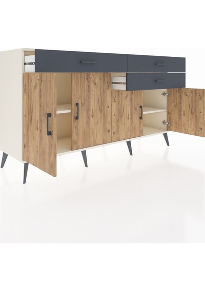 Hyperion Konsol 2 Raflı 3 Çekmeceli 4 Kapaklı 176x44x99 Aytaşı-ça Aytaşı-çam/antrasit Hyperion Konsol 2 Raflı 3 Çekmeceli 4 Kapaklı 176x44x99 Aytaşı-ça Aytaşı-çam/antrasit
