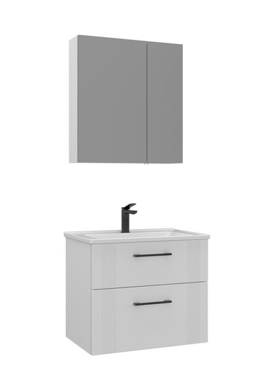 Orka Banyo Dolabı Takım Bari 65 Cm Mat Beyaz Beyaz Orka Banyo Dolabı Takım Bari 65 Cm Mat Beyaz Beyaz