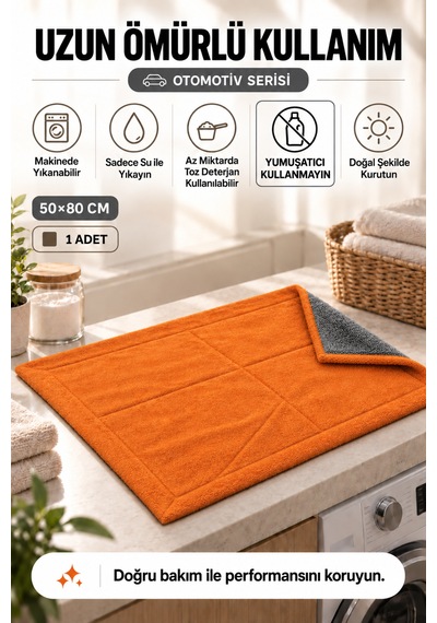 Lenaren 740 Gsm 50 80 Cm Oto Kurulama Havlusu Yüksek Emici Mikrofiber Bez