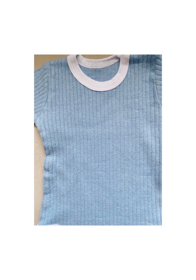 Pirinç Bebe Bebek Fitilli Body Mavi - 653232419 Mavi
