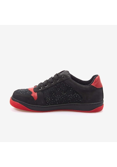 Rouge Hakiki Deri Kadın Spor & Sneaker Ayakkabı 7180-18 Siyah