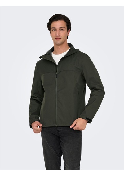 Only & Sons Onsluke Waterproof Jacket Otw Vd Erkek Gri Mont - 22031606 Gri