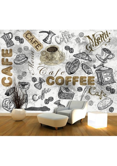Kafe İçin Yazılı Duvar Kağıdı (359293947)