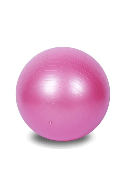 65 Cm Pembe Pilates Topu Şişirme Tüplü