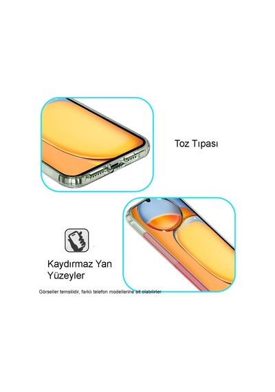 Xiaomi Uyumlu Redmi 13c Kapak Kamera Korumalı Tıpalı Şeffaf Silikon Kılıf