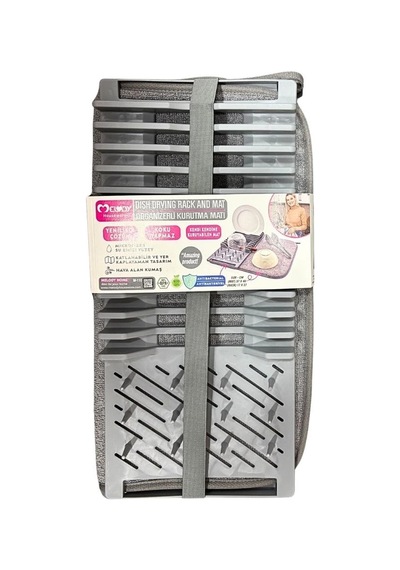 Organizerli Bulaşık Matı Sarı